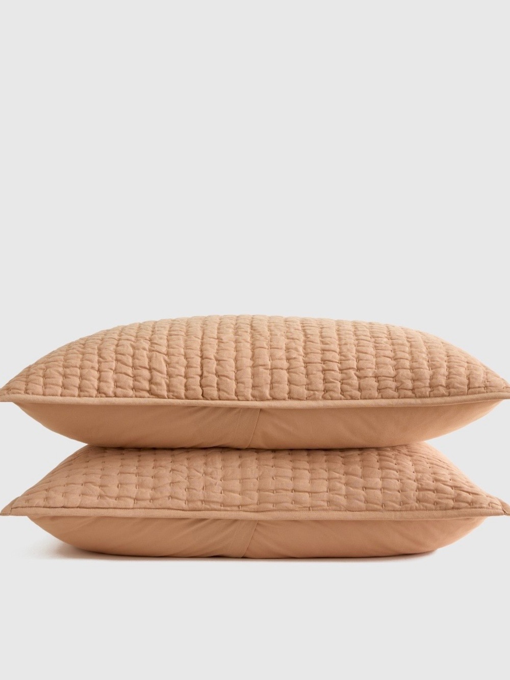 Quince European Linen Cotton Stitch Sham Set, King, Desert Sunset